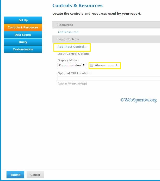 Deploy jasper reports in JasperReports Server using Parameters