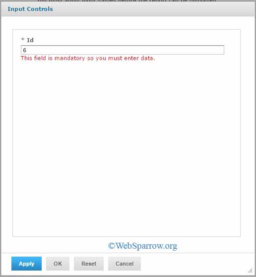 Deploy jasper reports in JasperReports Server using Parameters