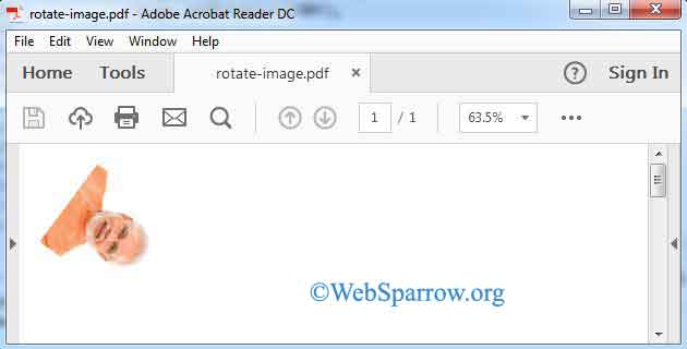 How to add and rotate Image in PDF using iText and Java