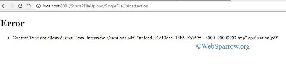 Struts 2 File Upload Example