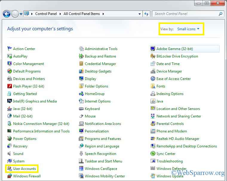 How to create new user account in Windows 7?