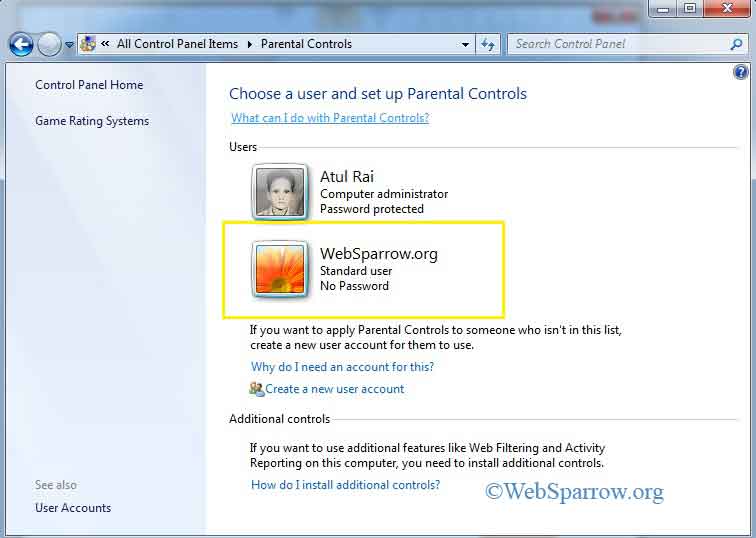 How to create new user account in Windows 7?