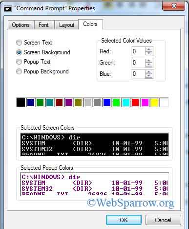 How to customize command prompt in Windows 7?